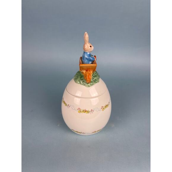 Vintage Teleflora Beatrix Potter Canister Peter Cottontail Jar 2003 - Picture 4 of 6